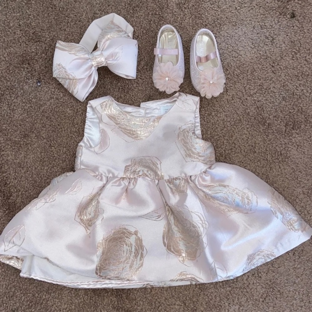 Babygirl Dress, Shoes and Headband
